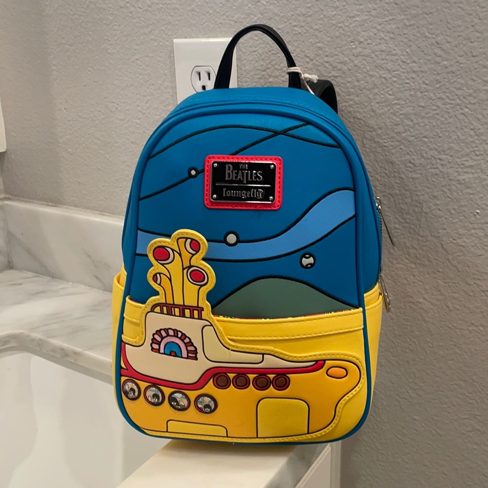 Beatles loungefly backpack with wallet